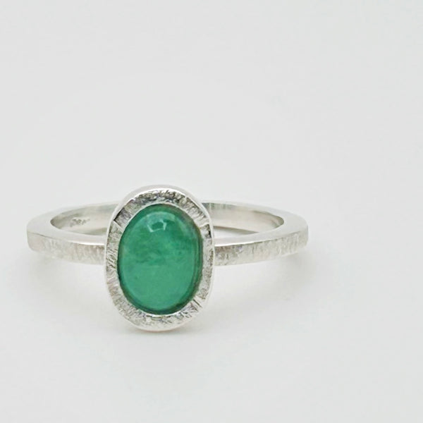 Anillo esmeralda Plata de Ley