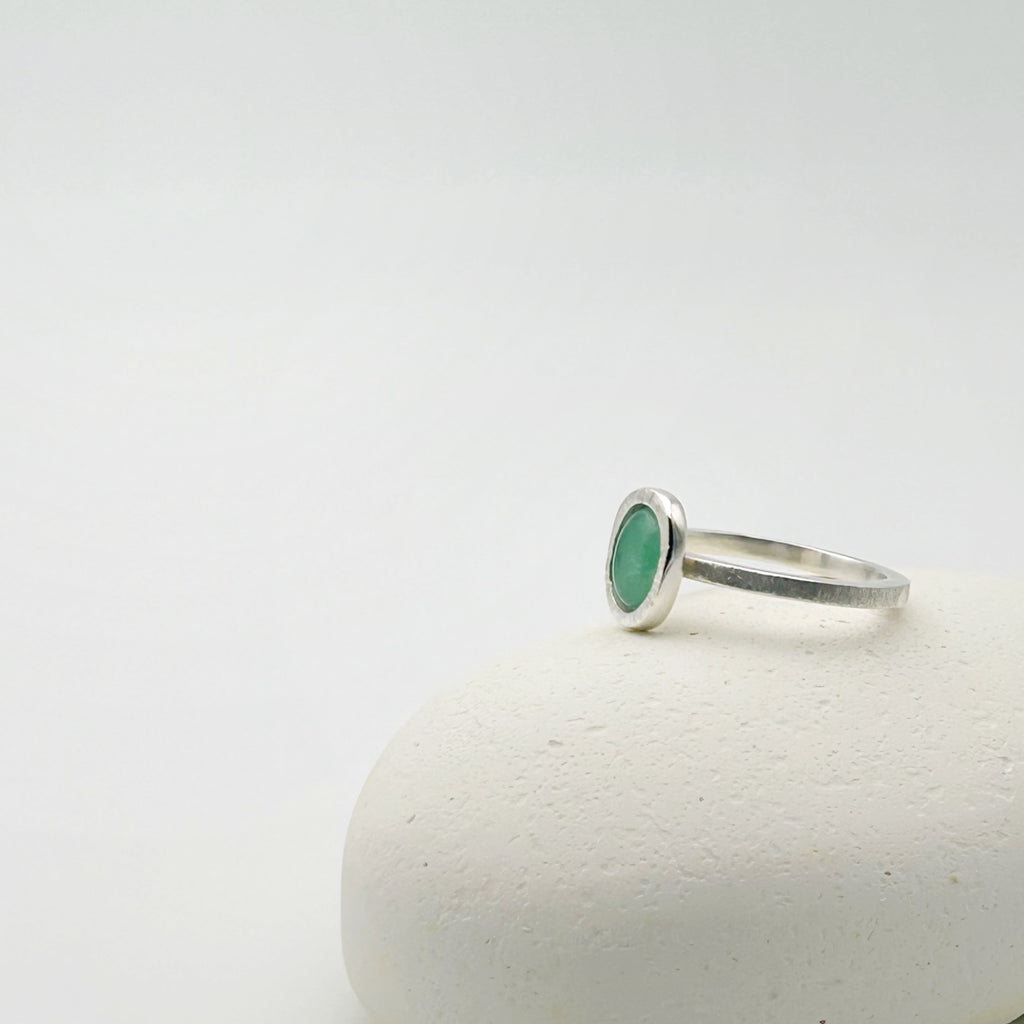 Anillo esmeralda Plata de Ley